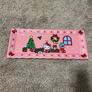 Hello Kitty NWT 19.1”x7.8 “Christmas Melamine Tray
